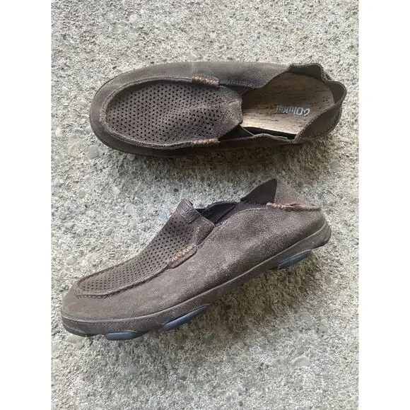 OluKai | Shoes | Olukai Moloa Kohana Brown Leather Mens Slip  display picture 3